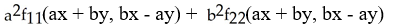 <strong>Assuming that the function f has continuous second partial derivatives and that a and b are constants, calculate and simplify + f(ax + by, bx - ay).</strong> A) B) C) D) E)