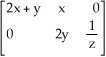 <strong>Find the Jacobian matrix Df(x, y, z) of the transformation f(x, y, z) = (x<sup>2</sup> + xy, y<sup>2</sup> - ln(z)).</strong> A) B) C) D) E)