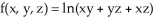 <strong>Calculate the directional derivative of the function at (1, 1, 1) in the direction from (1, 1, 1) toward the point (-1, -2, 3).</strong> A) - B) C) D) - E) -