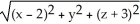 <strong>Find the distance between the points (x, y, z) and (2, 0, -3).</strong> A) B) + + C) D) + + E)