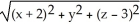 <strong>Find the distance between the points (x, y, z) and (2, 0, -3).</strong> A) B) + + C) D) + + E)