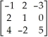 Find the inverse of the matrix A =   .