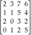 Use Maple or other computer algebra software to calculate the determinant of the matrix A = .