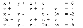 Use Maple's LinearSolve routine (or other equivalent software) to solve the system of equations:x