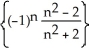 Which of the following descriptors apply to the sequence ? (a) increasing (or ultimately increasing) (b) decreasing (or ultimately decreasing) (c) positive (or ultimately positive) (d) negative (or ultimately negative) (e) bounded below only (f) bounded above only (g) bounded (h) unbounded above and below (i) alternating (j) divergent (but not to \infty or - \infty ) (k) divergent to \infty (l) divergent to - \infty (m) convergent