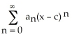 The interval of convergence of the power series is given by [-7, -3).Find the centre c and the radius of convergence R of the power series.