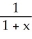 Using the known geometric series representation   =     , valid for -1 < x < 1, find a power series representation for f(x) = ln(2 + x) in powers of x - 1. On what interval does the series converge to f(x)?