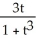 <strong>Find the equation of the tangent line to the curve at the given t. x = , y = at t = 1.</strong> A) x + y = 3 B) 2x + y = 5 C) 2x - y = 3 D) x - y = 1 E) x + 2y = 3