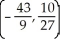 <strong>Where does the curve x = 2 - 5, y = + t have a tangent line that is perpendicular to the line ?</strong> A) and (-3, 2) B) and (3, -2) C) and (3, -2) D) and (-3, 2) E) and (-3, -2)