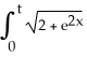 Find the arc length of the curve x = , y = dx, 0 ≤ t ≤ ln(2).
