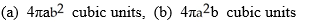 <strong>Find the volumes of solids generated when the ellipse + = 1 (where a > 0 and b > 0) is rotated about (a) the x-axis and (b) the y-axis.</strong> A) B) C) D) E)