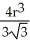 <strong>A notch is cut out of a vertical cylindrical log of radius r cm by two planar saw cuts that meet along a horizontal line passing through the centre of the log. If the saw cuts make angles ± 30º with the horizontal (so that the angle of the notch is 60º), find the volume of wood cut out of the log in making the notch.</strong> A) cm <sup>3</sup> B) cm<sup>3</sup> C) cm<sup>3</sup> D) cm<sup>3</sup> E) cm<sup>3</sup>