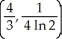 <strong>Find the centroid of the planar region bounded by y = , y = 0, x = 1, and x = 2.</strong> A) B) C) D) E)