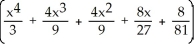 <strong>Find a reduction formula for I<sub>n</sub> = and use it to evaluate I<sub>4 </sub> = . dx</strong> A) = - , = + C B) = + , = + C C) = - n , = + C D) = + n , = + C E) = + , = + C