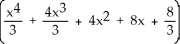 <strong>Find a reduction formula for I<sub>n</sub> = and use it to evaluate I<sub>4 </sub> = . dx</strong> A) = - , = + C B) = + , = + C C) = - n , = + C D) = + n , = + C E) = + , = + C