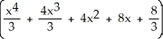 <strong>Find a reduction formula for I<sub>n</sub> = and use it to evaluate I<sub>4 </sub> = . dx</strong> A) = - , = + C B) = + , = + C C) = - n , = + C D) = + n , = + C E) = + , = + C