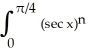 <strong>Let I<sub>n</sub> = dx. Find a reduction formula for I<sub>n</sub> in terms of I<sub>n-2</sub> valid for n \le 3and use it to evaluate I<sub>5</sub> = dx.</strong> A) = + , = + ln(1 + ) B) = - , = - ln(1 + ) C) = + , = + ln(1 + ) D) = + , = - ln(1 + ) E) = + , = + ln(1 + )