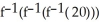 <strong>If f is one-to-one, and if f(1) = 3, f(2) = 4, f(3) = 5, f(4) = 8, and f(5) = 20, find .</strong> A) 2 B) 1 C) 3 D) 8 E) 4
