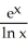 <strong>Find ln ( /x).</strong> A) x + ln x B) 1 - ln x C) x - ln x D) - x E)