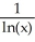 <strong>Evaluate . </strong> A) B) C) D) E) 2ln(x)