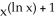 <strong>Find if y = .</strong> A) (ln x) B) 2 (ln x) C) 2 (ln x) D) 2 (ln x) E) (ln x)