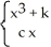 For what values of the constants c and k is the functionf(x) =     continuous at all x?