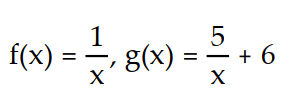 <strong>Express the given function as a composite of functions f and g such that y = f(g(x)). -y = + 6</strong> A) B) C) D)
