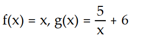 <strong>Express the given function as a composite of functions f and g such that y = f(g(x)). -y = + 6</strong> A) B) C) D)
