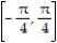 <strong>Find the average velocity of an object which follows the position function s(t) over the given interval. -s(t) = 3 + tan t, </strong> A) 0 B) C) - D) -