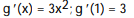 <strong>Calculate the derivative of the function. Then find the value of the derivative as specified. -g(x) = x<sup>3</sup> + 5x; (1)</strong> A) B) C) D)