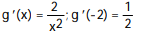 <strong>Calculate the derivative of the function. Then find the value of the derivative as specified. -g(x) = - ; (-2)</strong> A) B) C) D)