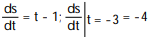 <strong>Calculate the derivative of the function. Then find the value of the derivative as specified. - if s = - t</strong> A) B) C) D)