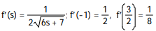 <strong>Use limits to find the derivative function for the given function f. Then evaluate (a) for the given values of a. -f(s) = ; a = -1, </strong> A) B) C) D)