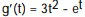 <strong>Find the derivative of the function -g(t) = - + </strong> A) B) C) D)