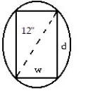 Choose the one alternative that best completes the statement or answers the question. -The strength S of a rectangular wooden beam is proportional to its width times the square of its depth. Find the dimensions of the strongest beam that can be cut from a cylindrical log. (Round answers to the nearest tenth.)