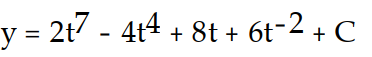 <strong>Find the general solution of the differential equation. Use C, C1, C2, . . . to denote arbitrary constants. If used, do not simplify hyperbolic functions. -y'(t) = 14 - 16 + 8 - 12 </strong> A) B) C) D)