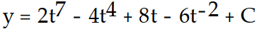 <strong>Find the general solution of the differential equation. Use C, C1, C2, . . . to denote arbitrary constants. If used, do not simplify hyperbolic functions. -y'(t) = 14 - 16 + 8 - 12 </strong> A) B) C) D)