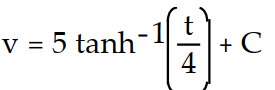 <strong>Find the general solution of the differential equation. Use C, C1, C2, . . . to denote arbitrary constants. If used, do not simplify hyperbolic functions. -v'(t) = </strong> A) B) C) D)