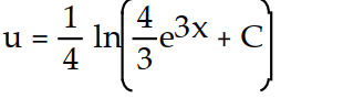 <strong>Find the general solution of the equation. Express the solution explicitly as a function of the independent variable. - </strong> A) B) C) D)