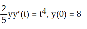 <strong>Solve the initial value problem, if possible. - </strong> A) y = B) y = 5 C) y = D) y =