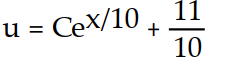 <strong>Find the general solution of the equation. - (x) = 10u + 11</strong> A) B) C) D)