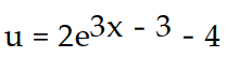 <strong>Solve the initial value problem. - (x) = 3u + 12, u(1) = -2</strong> A) B) C) D)
