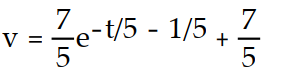 <strong>Solve the initial value problem. - (t)+ = 7, v(-1) = 0</strong> A) B) C) D)