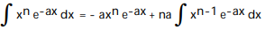 <strong>Use integration by parts to establish a reduction formula for the integral. - </strong> A) B) C) D)