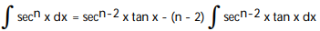 <strong>Use integration by parts to establish a reduction formula for the integral. - , n \neq 1</strong> A) B) C) D)