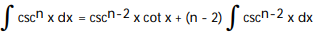 <strong>Use integration by parts to establish a reduction formula for the integral. - , n \neq 1</strong> A) B) C) D)
