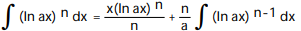 <strong>Use integration by parts to establish a reduction formula for the integral. - </strong> A) B) C) D)