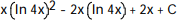 <strong>Evaluate the integral by using a substitution prior to integration by parts. - </strong> A) B) C) D)