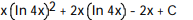 <strong>Evaluate the integral by using a substitution prior to integration by parts. - </strong> A) B) C) D)