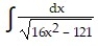 Integrate the function. -  , x >  